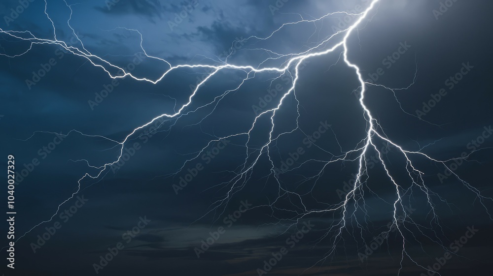 Lightning storm sky. A dramatic shot of a lightning strike against a dark, stormy sky. The image symbolizes power, nature's fury, and the unpredictability of the weather. Lightning storm sky. A dramatic shot of a lightning strike against a dark, stormy sky. The image symbolizes power, nature's fury, and the unpredictability of the weather.