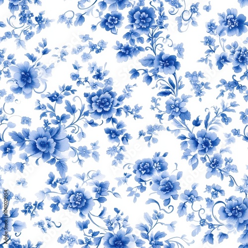 Charming Dutch Delftware Floral Design