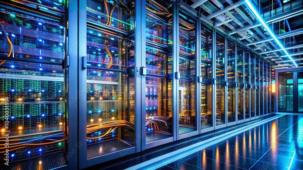 High-Speed Digital Connectivity in a Data Center with Fiber Optic Cables and Glass Panels High-Speed Digital Connectivity in a Data Center with Fiber Optic Cables and Glass Panels