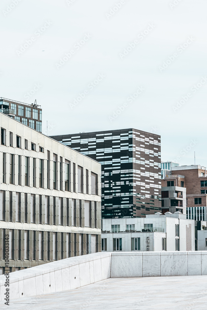 Modern Architecture Building in Oslo, Norway
