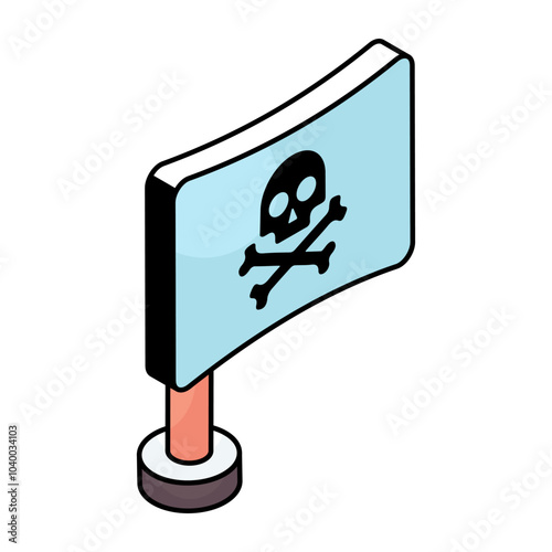 Premium design icon of hacker flag