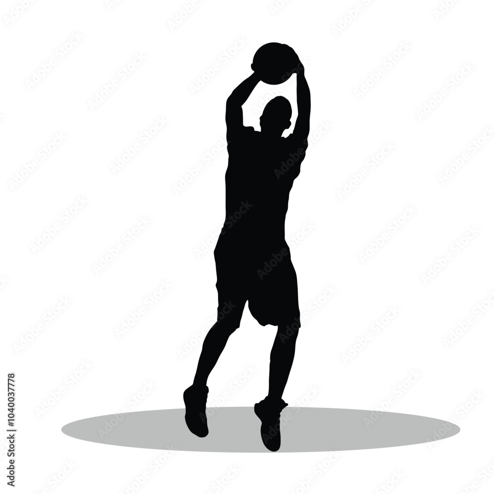 Fototapeta premium Basketball silhouette illustration Design Basketball silhouette icon