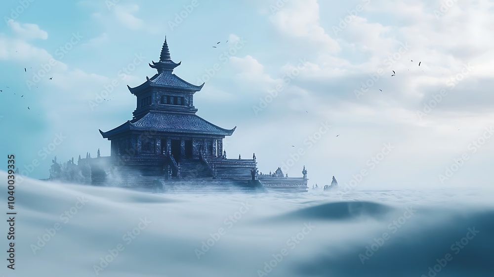 A majestic temple rising from the sands an evocative journey into the heart of solitude and serenity amidst the desert A majestic temple rising from the sands an evocative journey into the heart of solitude and serenity amidst the desert