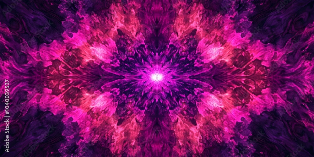 Pulsating Psychedelic Symmetry, a vibrant pink and dark purple design creating an illusion of motion, perfect for captivating visual projects Pulsating Psychedelic Symmetry, a vibrant pink and dark purple design creating an illusion of motion, perfect for captivating visual projects