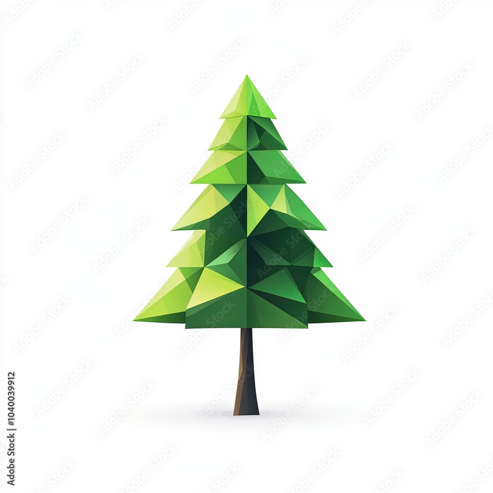 Obraz premium Stylized minimalist tree illustration