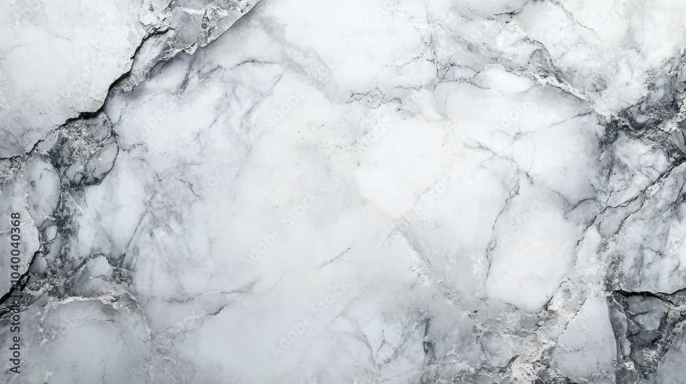 Fototapeta premium A white marble wall with cracks and crevices