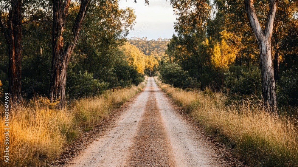 A seemingly endless dirt road cuts through a vivid landscape of lush greenery, encouraging thoughts of solitude, adventure, and the allure of the unknown journey ahead. A seemingly endless dirt road cuts through a vivid landscape of lush greenery, encouraging thoughts of solitude, adventure, and the allure of the unknown journey ahead.
