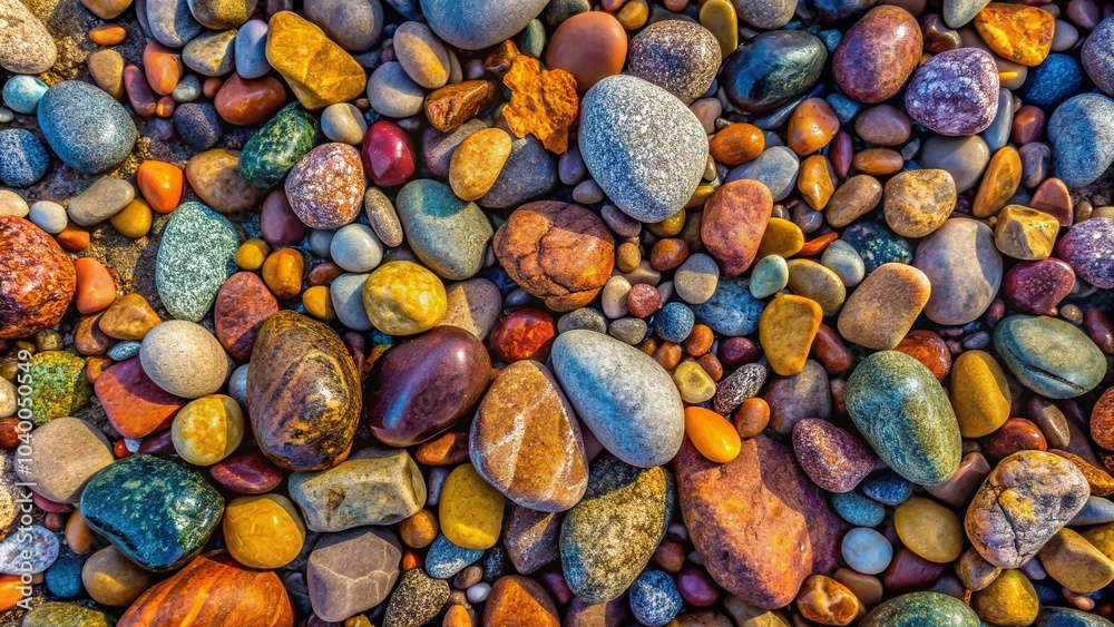 Large Pebbles Texture - Natural Stone Embankment Pattern for Background Design