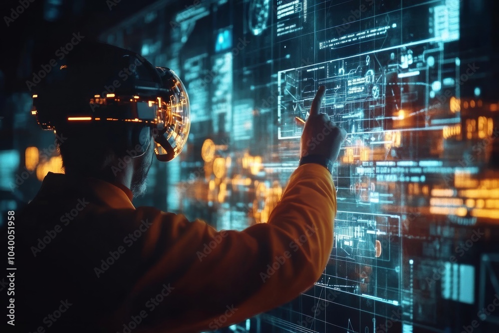 man with virtual reality VR man with virtual reality VR