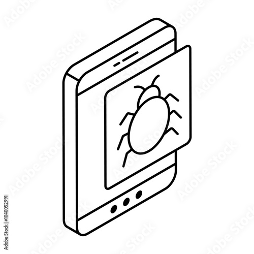 Premium design icon of mobile bug