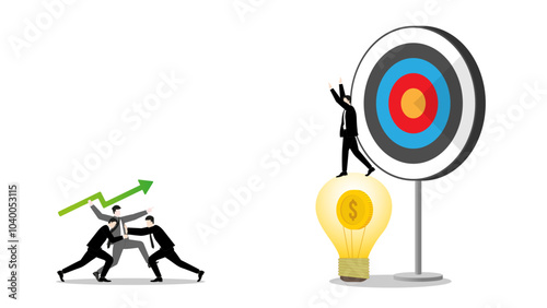 10_GreenArrow_Bulb_Businessman_Target_Rivals