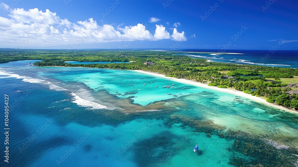 Obraz premium Stunning Aerial View of Turquoise Lago Landscape