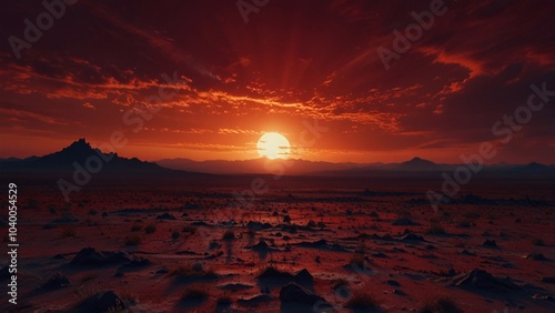 sunset in the mountains