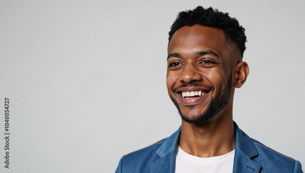 A happy young African American man portrait A happy young African American man portrait