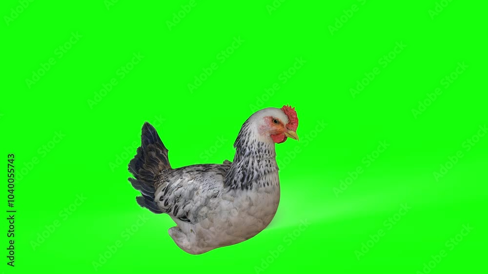 3d Illustration  of a chicken in various natural postures on green background. each scene captures the unique charm and character of these fascinating birds.