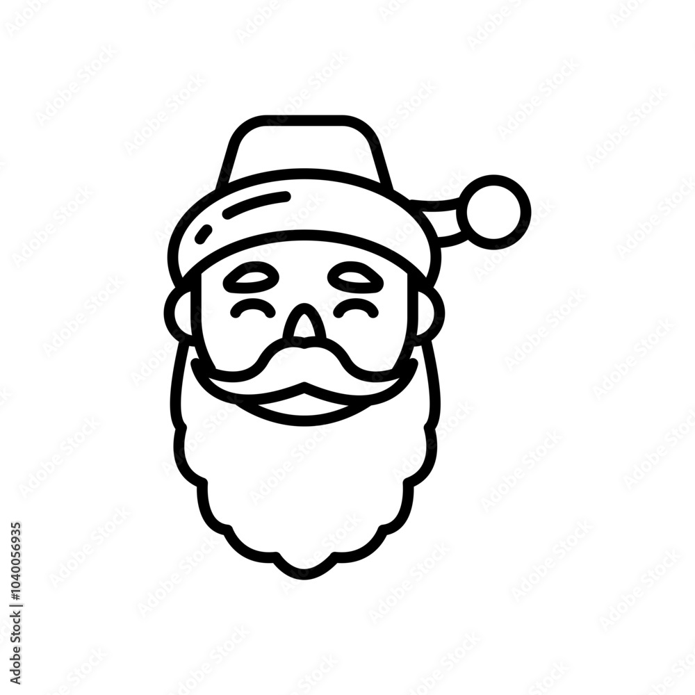 Santa Claus Outline Icon, Vector illustration Santa Claus Outline Icon, Vector illustration