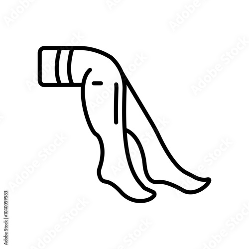 Pantyhose Outline Icon, Vector illustration