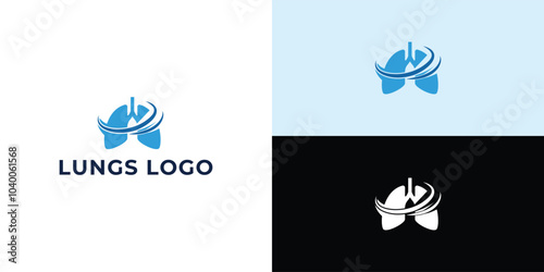 Lungs logo.  lungs  care logo designs for medical service and consult