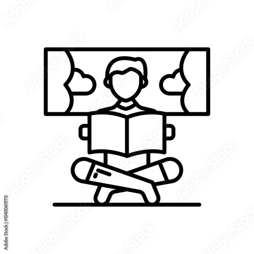 Choir Outline Icon, Vector illustration