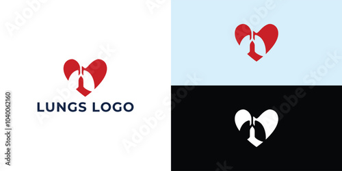 Lungs logo.  lungs  care logo designs for medical service and consult