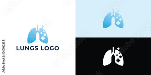Lungs logo.  lungs  care logo designs for medical service and consult