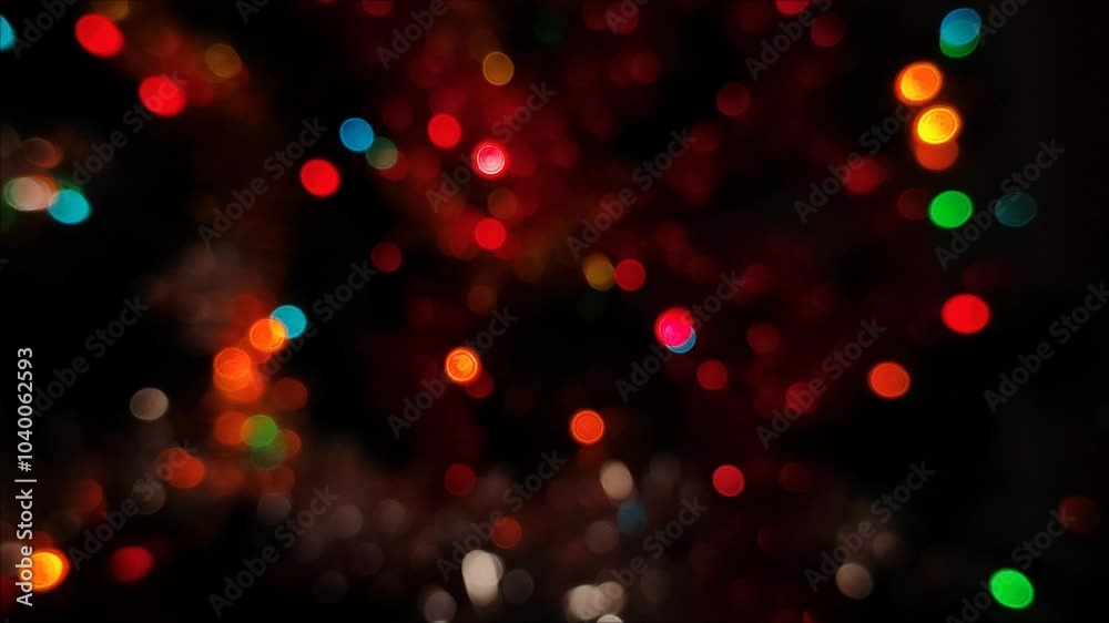 Christmas color lights bokeh abstract background