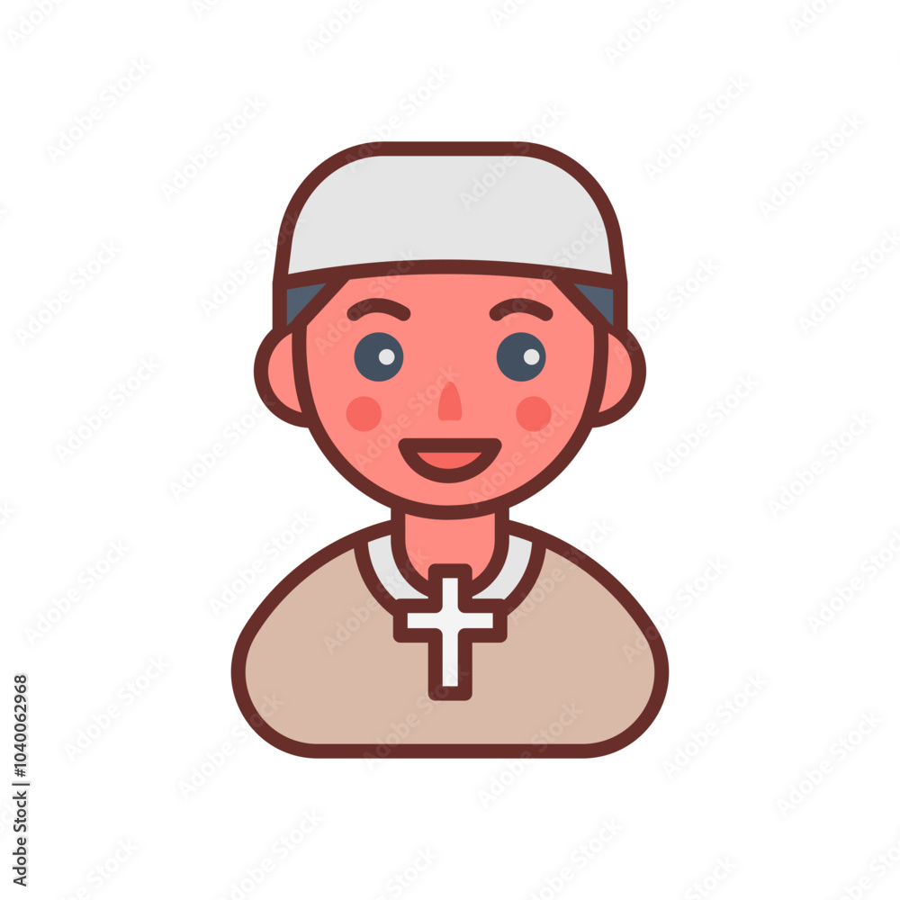 Fototapeta premium Christian Filled Icons , Vector illustration