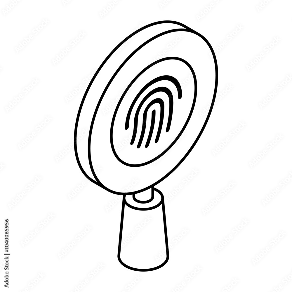 A trendy design icon of search fingerprint A trendy design icon of search fingerprint
