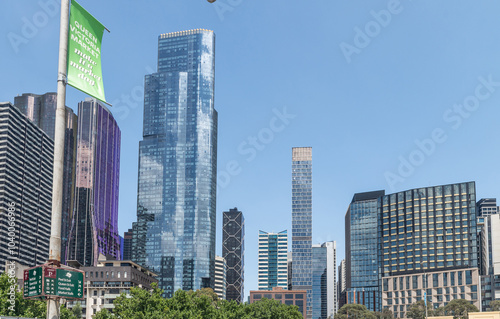 High rise buildings in the North end of Melbourne city photo