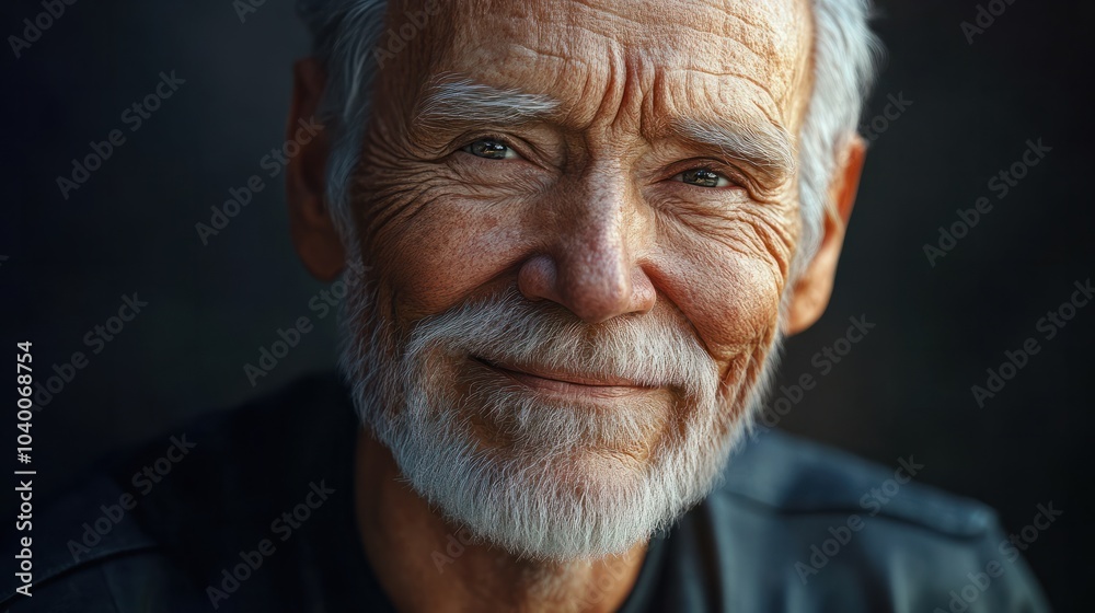 Portrait of cheerful senior man who is looking at camera and smiling. Portrait of cheerful senior man who is looking at camera and smiling.