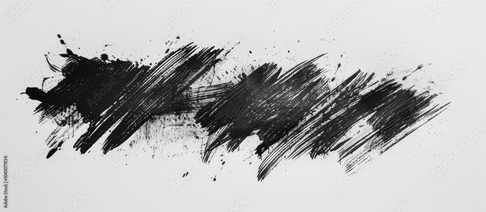 Hand drawn black wax crayon strokes on a white backdrop with rough texture offering ample copy space image Hand drawn black wax crayon strokes on a white backdrop with rough texture offering ample copy space image
