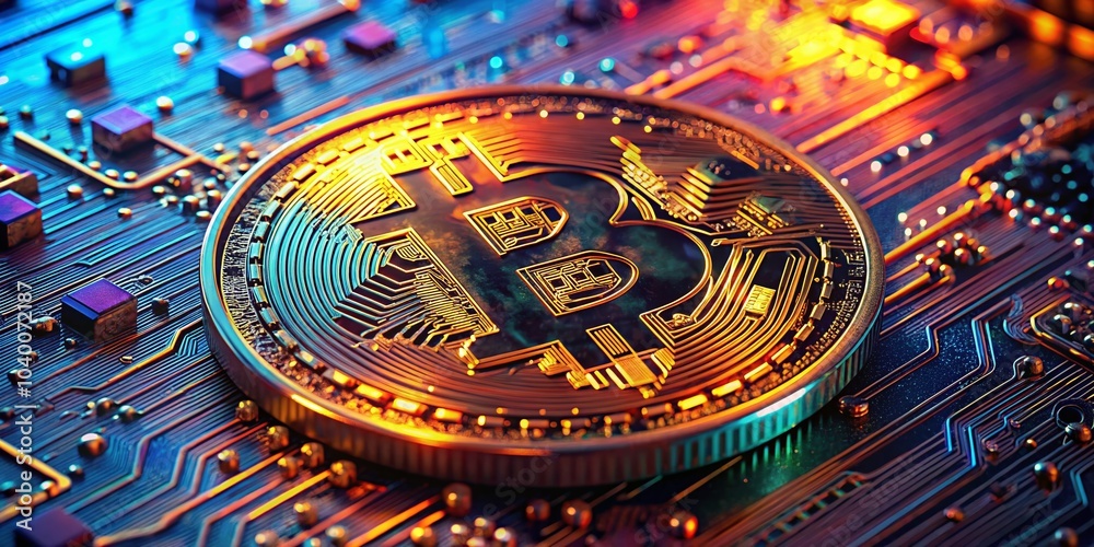 custom made wallpaper toronto digitalMacro Photography of Bitcoin Blockchain Cryptocurrency Elements for Cover Banner Design