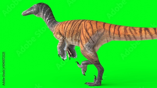 austroraptor with green background photo