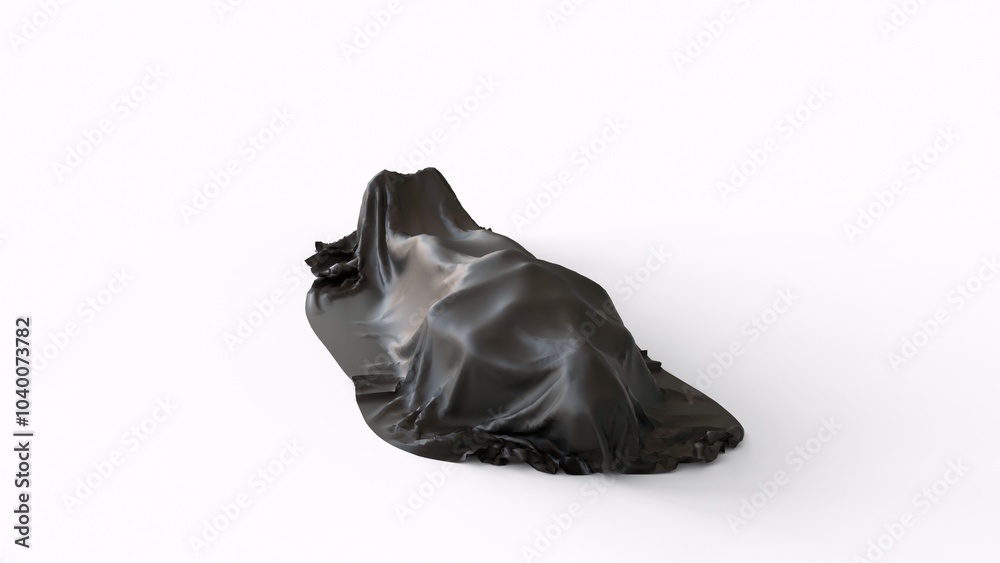 Fototapeta premium body wrapped in plastic with white background