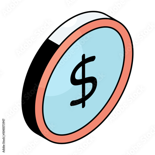 An icon design of dollar 