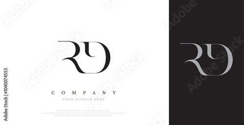 Initial RD Logo Design Vector 