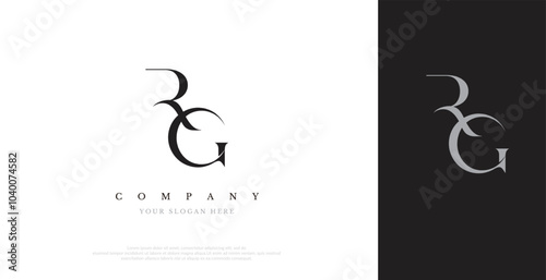 Initial RG Logo Design Vector 