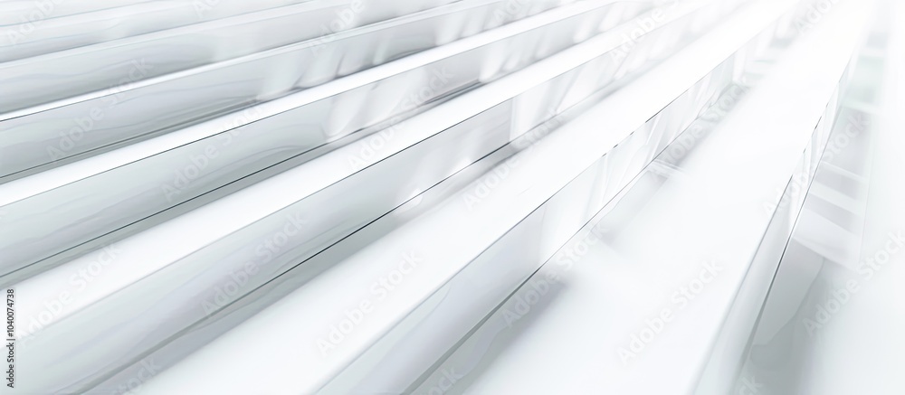 Obraz premium Abstract white and grey background with diagonal lines featuring a modern geometric pattern creating a subtle and blurred backdrop for copy space image