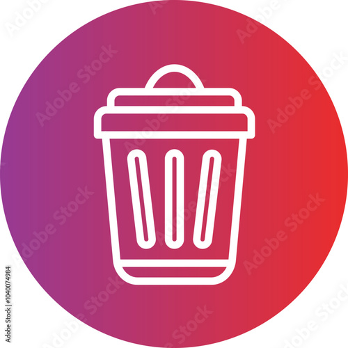 Trash Can vector icon style
