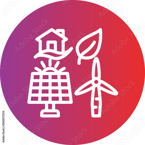 Smart Grid vector icon style