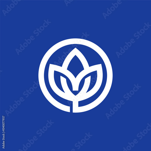 simple outline nature leaf logo vector illustration black and white isolated in black background