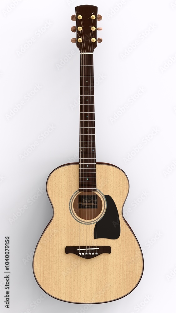 Fototapeta premium guitar with white background