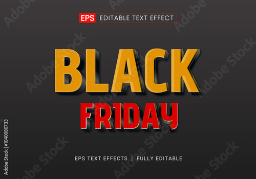 Black Friday 3d editable text effect