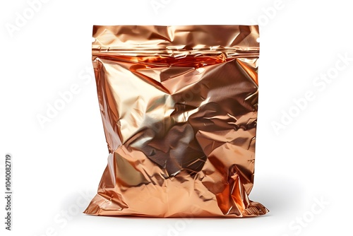 Shiny Copper Foil Packaging Bag for Food or Products photo