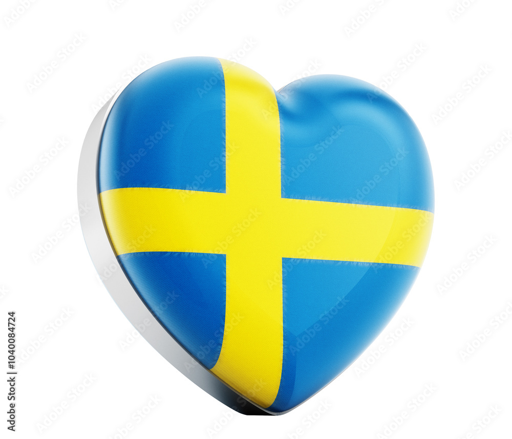 I love Sweden heart badge isolated on transparent background. I love Sweden heart badge isolated on transparent background.