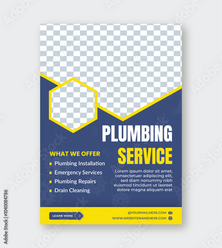 Pipe Repair Specialists Poster, Fast Plumbing Solutions Poster Design, Drainage Repair Service Poster, Experienced Plumber Poster Design, Top-Quality Plumbing Service Poster,