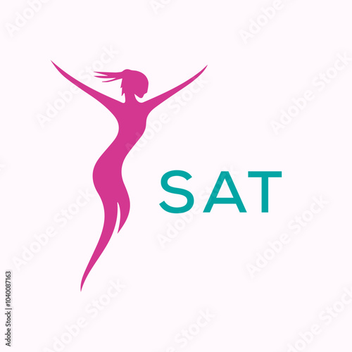 Letter SAT creative logo design vector	