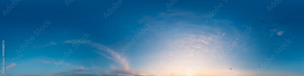 Sky 360 panorama - Bright blue sky filled with fluffy white Cirrus clouds. Seamless hdr spherical 360 panorama. Sky dome sky replacement for aerial drone 360 panoramas. Weather and climate change Sky 360 panorama - Bright blue sky filled with fluffy white Cirrus clouds. Seamless hdr spherical 360 panorama. Sky dome sky replacement for aerial drone 360 panoramas. Weather and climate change