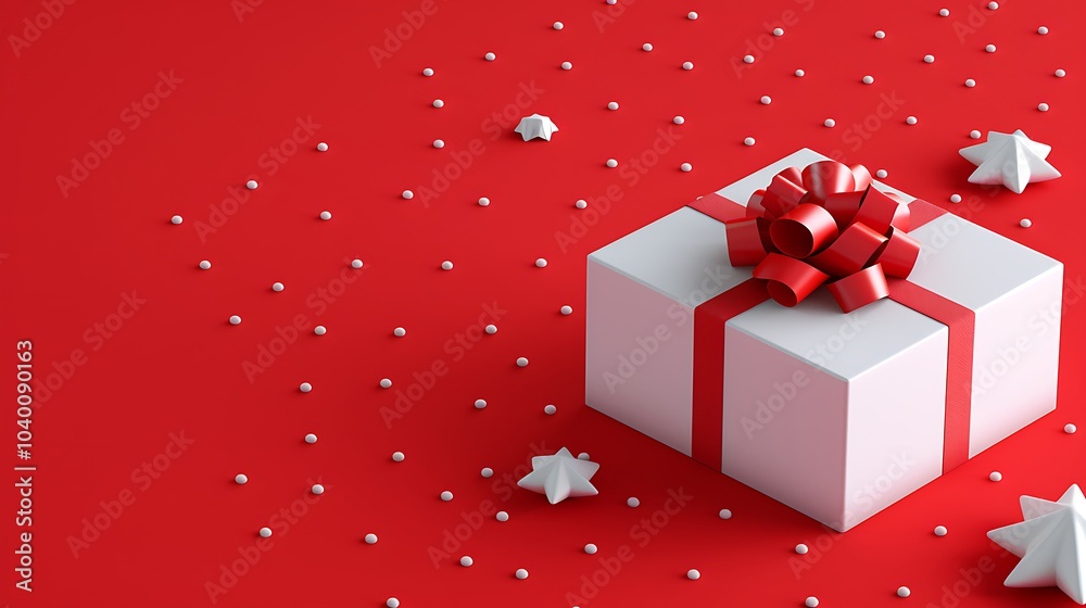 3D Festive Gift Box for Christmas Celebration 3D Festive Gift Box for Christmas Celebration