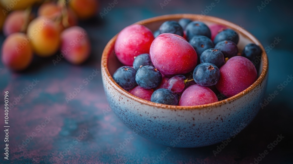 A Captivating Minimalist Bowl of Fresh Fruit Set Against a Soft Pastel Gradient Background, Perfect for Wellness and Culinary-Themed Projects A Captivating Minimalist Bowl of Fresh Fruit Set Against a Soft Pastel Gradient Background, Perfect for Wellness and Culinary-Themed Projects